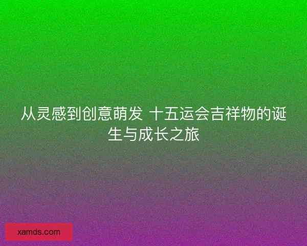 从灵感到创意萌发 十五运会吉祥物的诞生与成长之旅