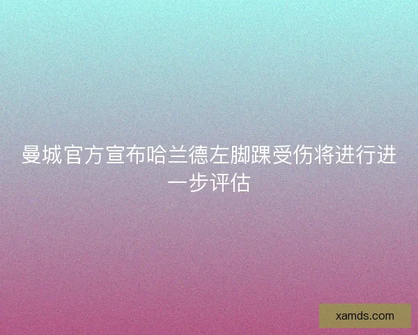 曼城官方宣布哈兰德左脚踝受伤将进行进一步评估 曼城官方宣布哈兰德左脚踝受伤将进行进一步评估
